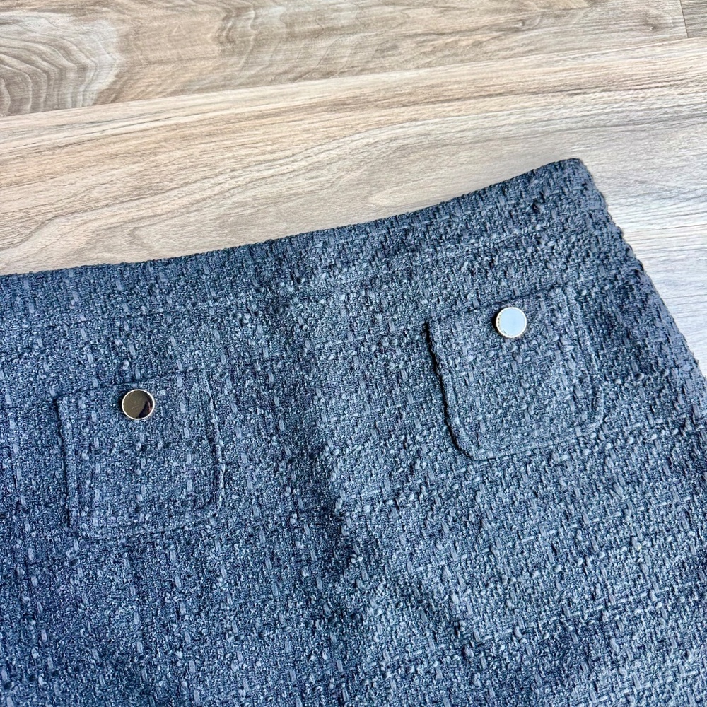 Parisian Classic US 12 Mini Skirt‎ Tweed Tailored Patch Pocket Workwear Skirt - Picture 3 of 8